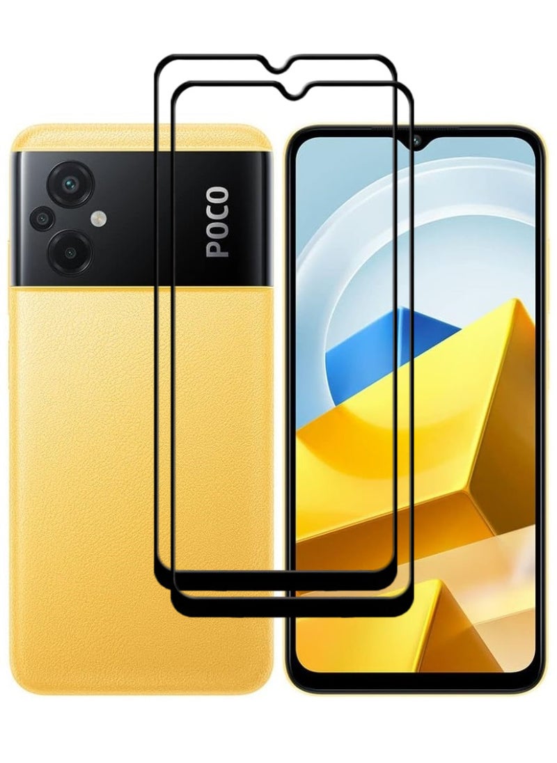 ACLIX 2 Pieces Antistatic ESD Dustproof Premium Quality High Definition Tempered Glass Screen Protector Designed For Xiaomi Poco M5 - Image 1