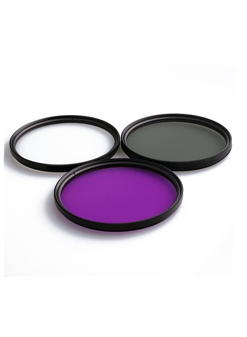 Multi-Coated Professional 3 in 1 Lens UV CPL FLD Filter Kit Compatible with The Canon Nikon Sony Olympus Pentax Samsung Panasonic Kodak Fujifilm Digital Cameras & Camcorders (58MM)  - Image 4