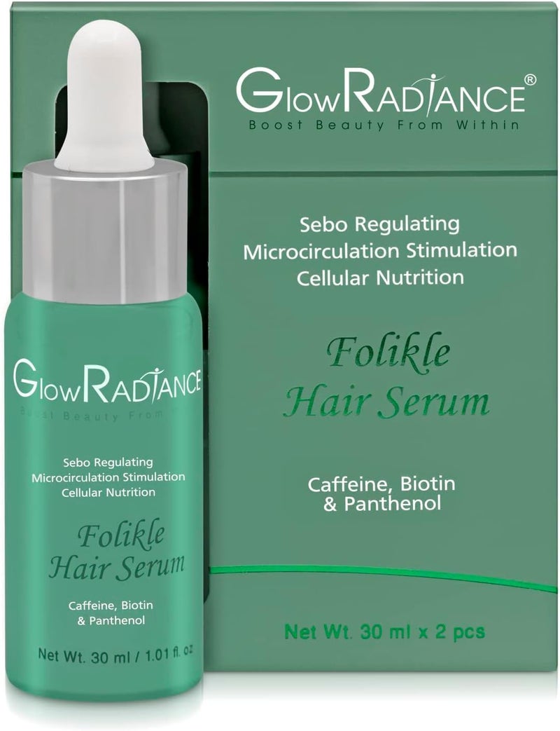 GlowRADiANCE Folikle Hair Serum - Caffeine, Biotin & Panthenol - Image 1