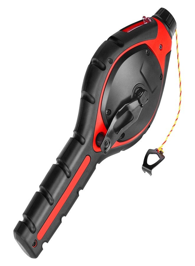 HAUTMEC Pro Chalk Line, Handle with Chalk Line Tool Releaser, 30m/100ft Bold Chalk Reel, Layout Chalk Box, Handle with 6:1 Gear Ratio Speed, HT0384-CL - Image 1
