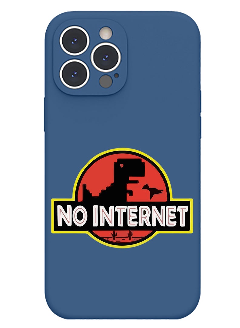 Theodor Protective Slim Fit Case Liquid Silicone Cover with Full Body Protection Anti-Scratch Shockproof Case For iPhone 14 Pro Max Blue  - No pain No gain copy - Image 1