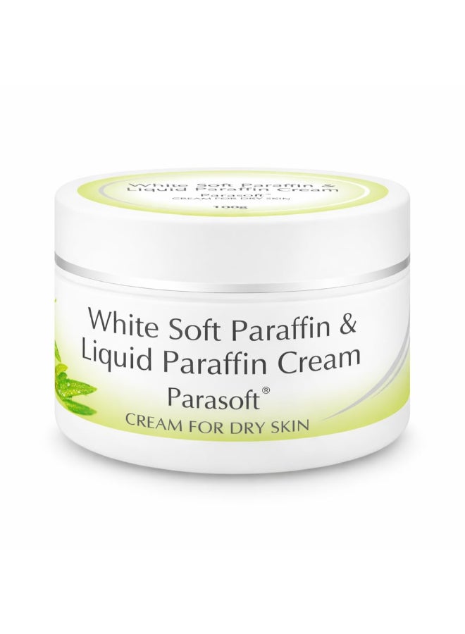 Parasoft كريم مرطب باراسوفت مع بارافين سائل أبيض 100 جرام 352 أونصة كريم ترطيب يومي مغذي للبشرة الجافة - Image 2