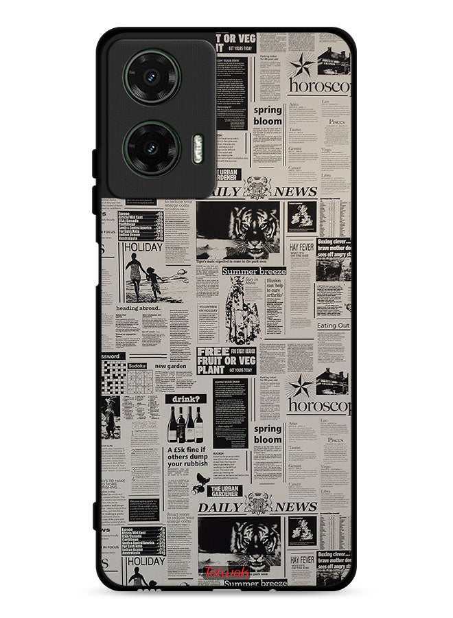 Tolwak غطاء حماية موتورولا موتو G35 5G بتصميم صحيفة تسجيل - Image 1