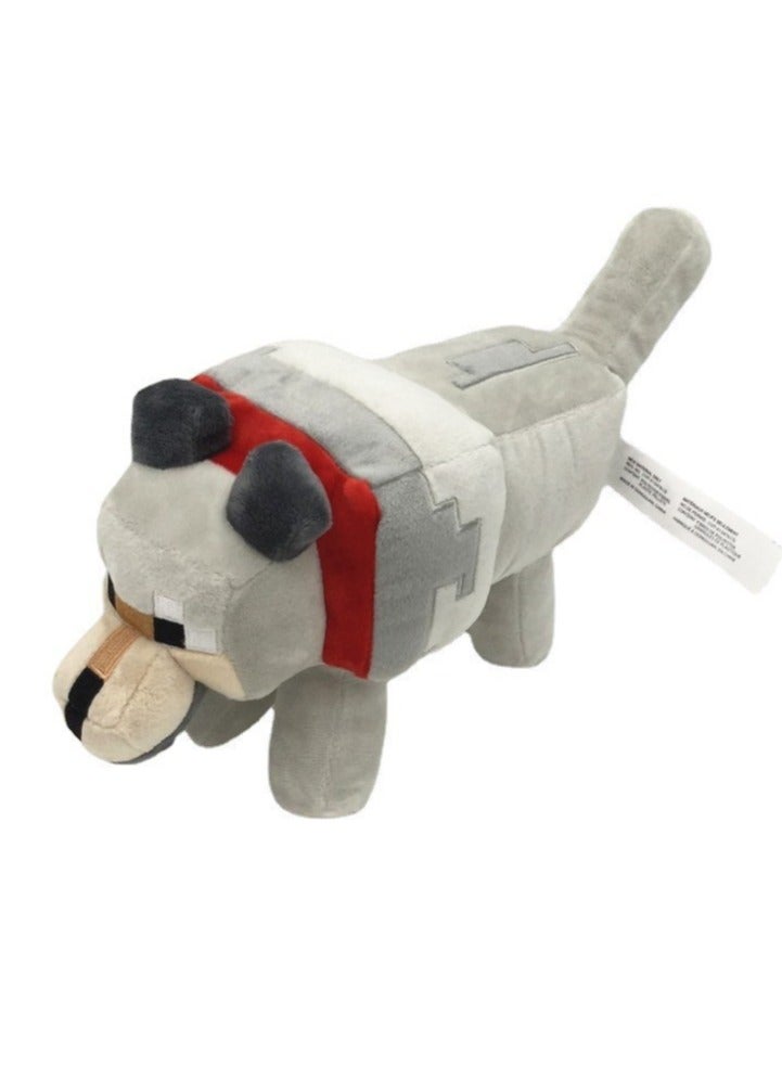 Plush wolf 40cm stuffed animal doll, soft doll inspired by the character of the game Minecraft, suitable for children and friends as gifts - Image 1