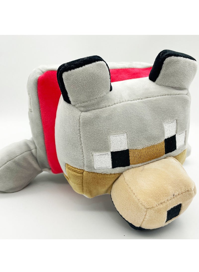 Plush wolf 40cm stuffed animal doll, soft doll inspired by the character of the game Minecraft, suitable for children and friends as gifts - Image 2