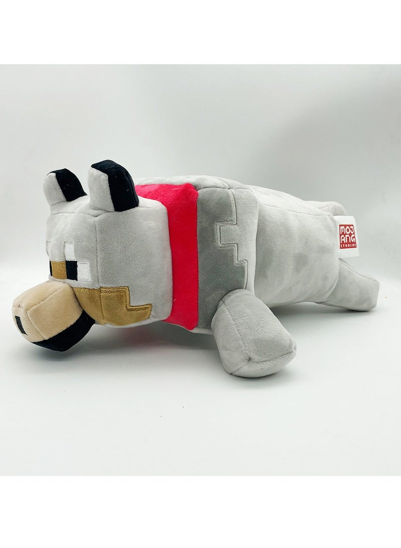 Plush wolf 40cm stuffed animal doll, soft doll inspired by the character of the game Minecraft, suitable for children and friends as gifts - Image 3