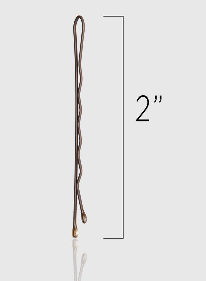 Fromm Style Artistry 2” Crimped Bobby Pins, Secure Hold, Suitable for All Hair Types and Lengths, Hair Accessories for Women, Matte Bronze, 600 Pack - Image 3