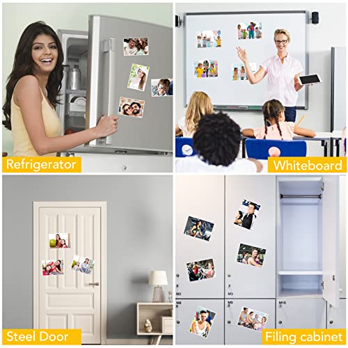 YixangDD 5 Pack Magnetic Picture Frame, 4 x 6 Inches Fridge Magnetic Photo Frames, Magnetic Photo Frames for Refrigerator, Home, School, Office (White) - Image 3
