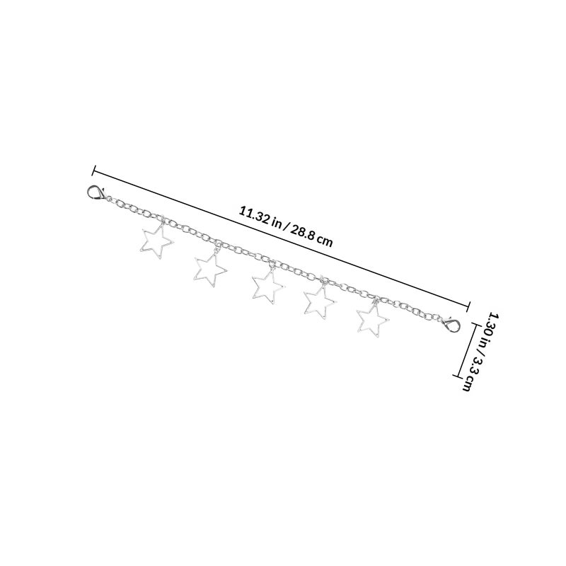 2pcs Hollow Star Pendant Shoe Chains For Sneakers And Boots Fashionable Shoe Footwear Jewelry Accessories For Women And Men - Image 2