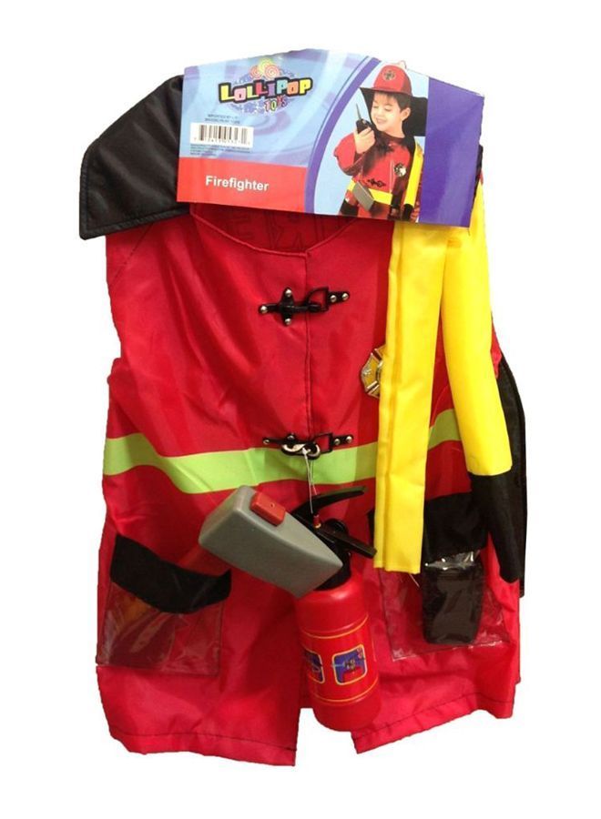 NIBEMINENT 7-Piece Fire Fighter Fancy Dress Costume Set 3 Years - Image 2