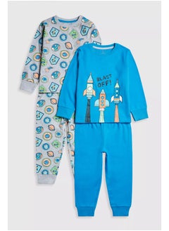 mothercare Rocket Lift-the-Flap Pyjamas - 2 Pack  - Image 1