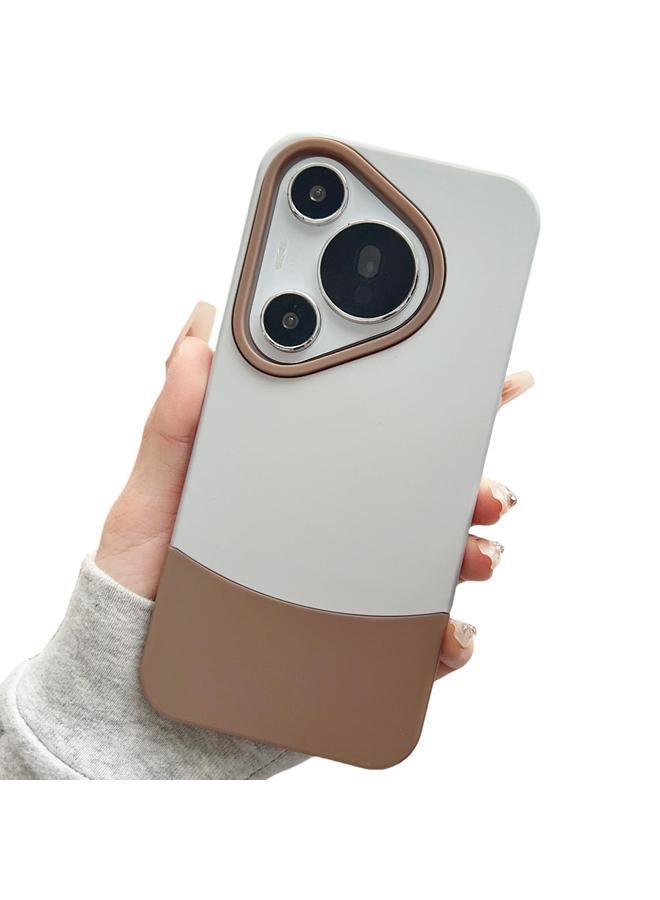 اس-توب جراب لهاتف Huawei Pura 70 Pro / Pura 70 Pro+ بلون متباين 2 في 1 جراب هاتف هجين من مادة TPU وملمس الجلد PC - Image 1