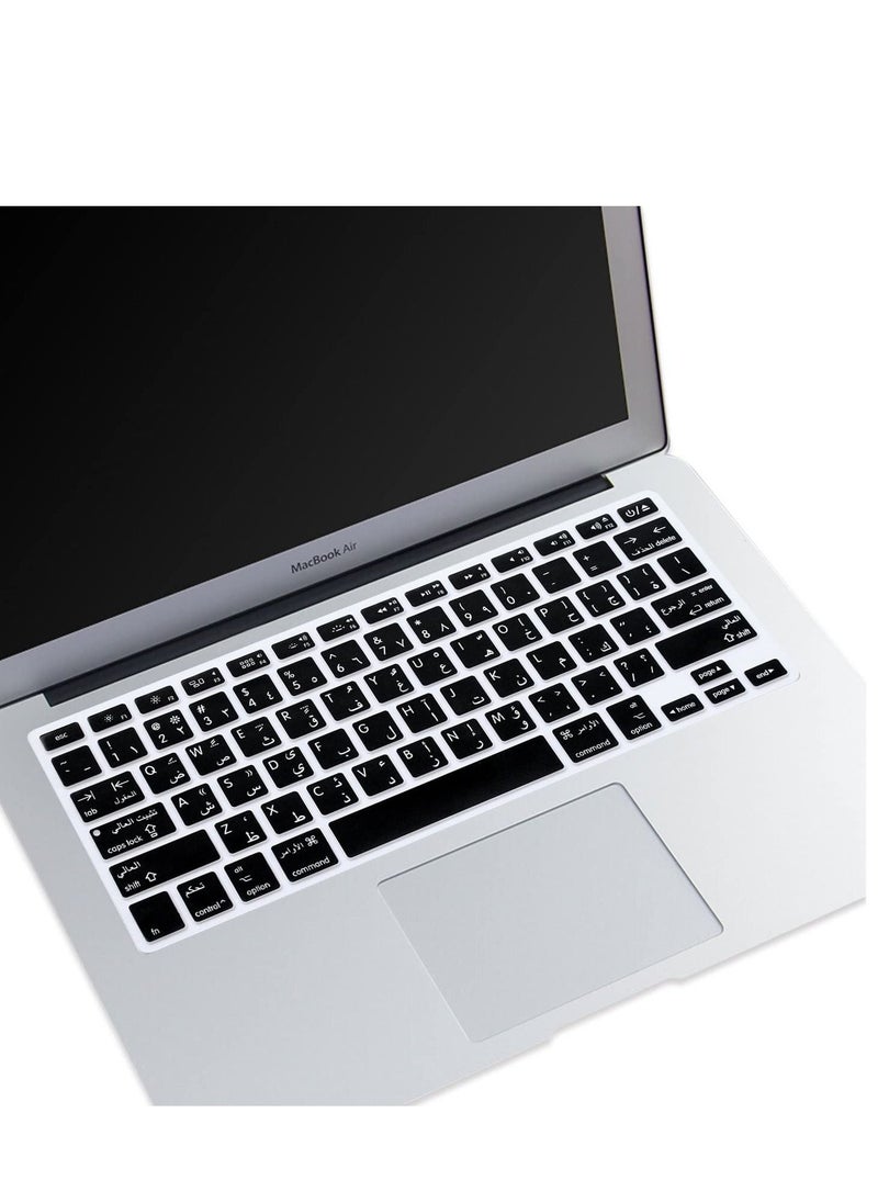 SYOSI - Arabic Characters Keyboard Cover Skin, Premium Waterproof Silicone Protector Model Screen for MacBook Air 13" Macbook Pro with without Retina Display 13"15" 17" MC184LL - Image 1