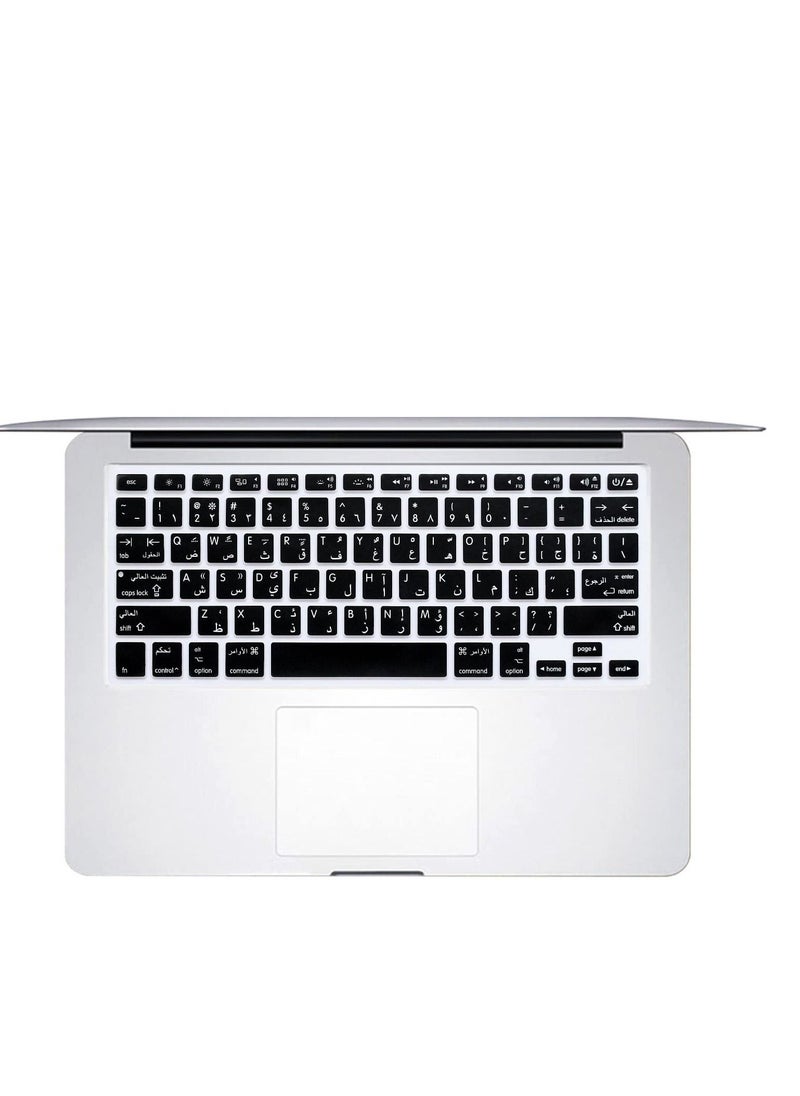 SYOSI - Arabic Characters Keyboard Cover Skin, Premium Waterproof Silicone Protector Model Screen for MacBook Air 13" Macbook Pro with without Retina Display 13"15" 17" MC184LL - Image 1