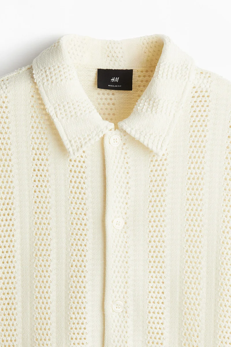 H&M Regular Fit Jacquard-Knit Shirt