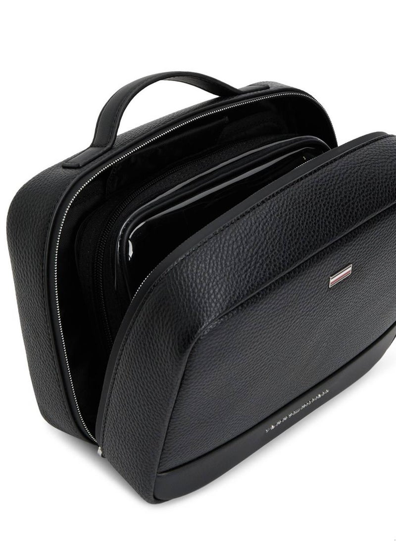 TOMMY HILFIGER Repeat Flag Metallic Logo Washbag - Image 4
