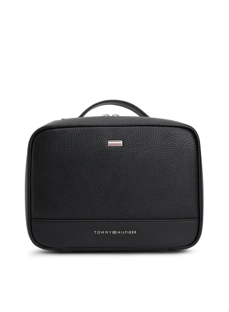 TOMMY HILFIGER Repeat Flag Metallic Logo Washbag - Image 1
