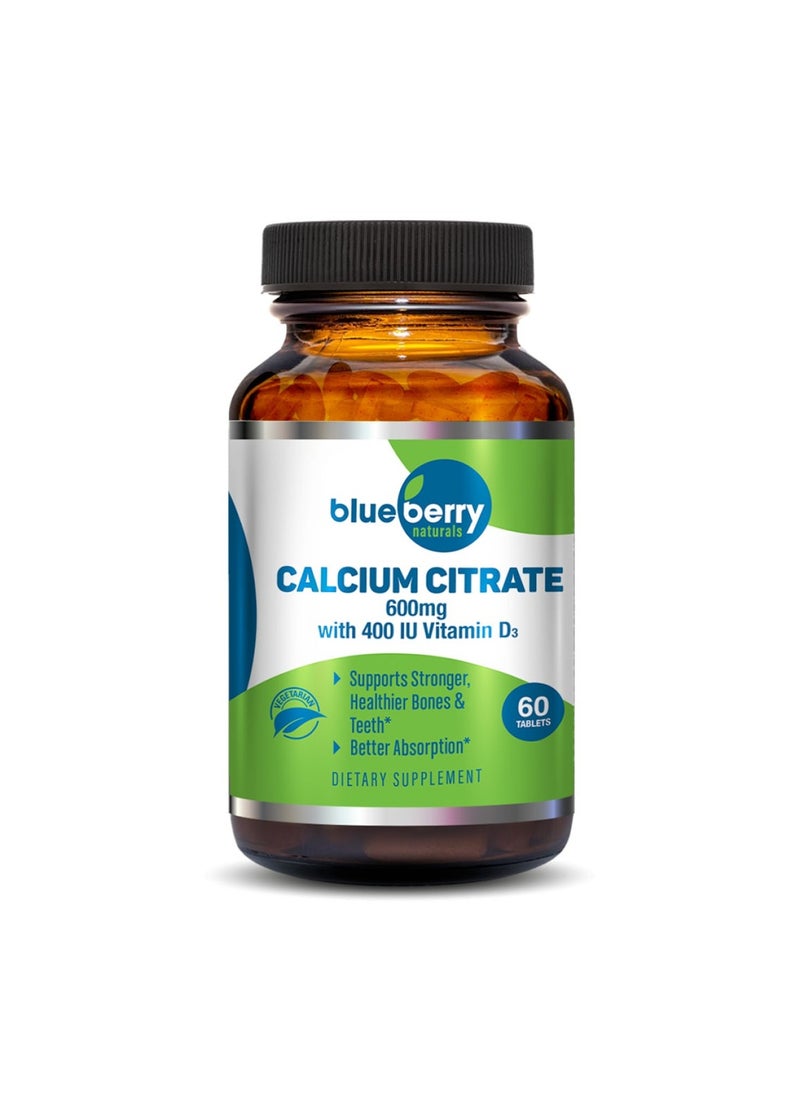 blueberry NATURALS - Calcium Citrate 600 mg Tablets, Pack Of 60, B0234 - Image 1