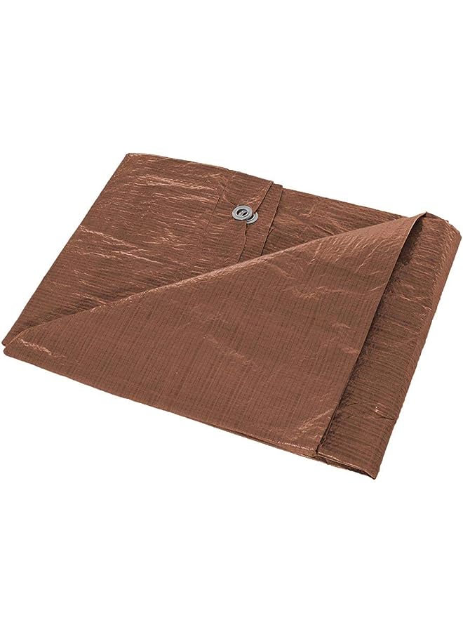 PROMASS Feet x 10 Feet) Waterproof Lightweight Brown Multipurpose Poly Tarp - Woven Polyethylene  - Image 1