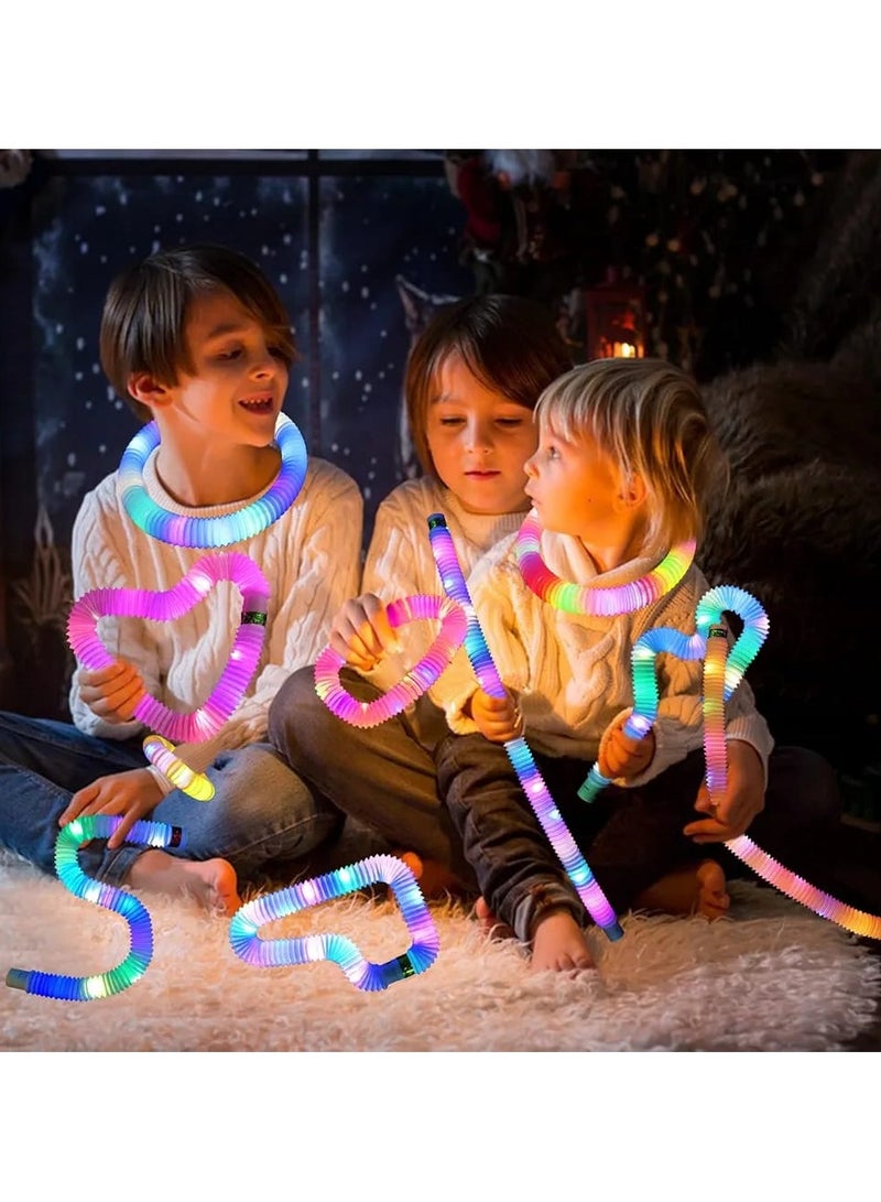 "24-Pack LED Light-Up Sensory Finger Tubes for Kids – Glow in the Dark Fidget Toys for Parties, Stress Relief & Learning Fun" - Image 5