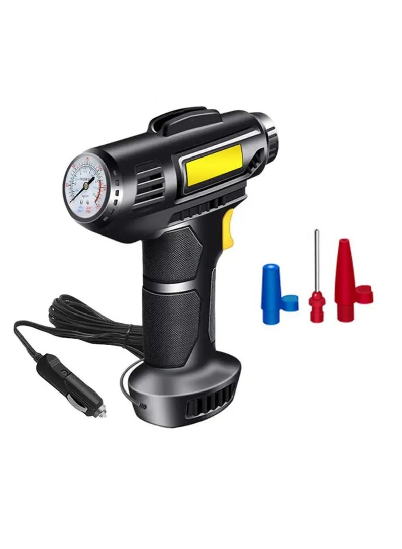 Yuwell Portable Air Compressor for Car Tires - Analog Tire Inflator, 12V DC Air Compressor, Tire Inflators, Air Tire Pump with Emergency LED Flashlight - Multipurpose Air Pump for Cars, Motorcycles, Bikes, - Image 1