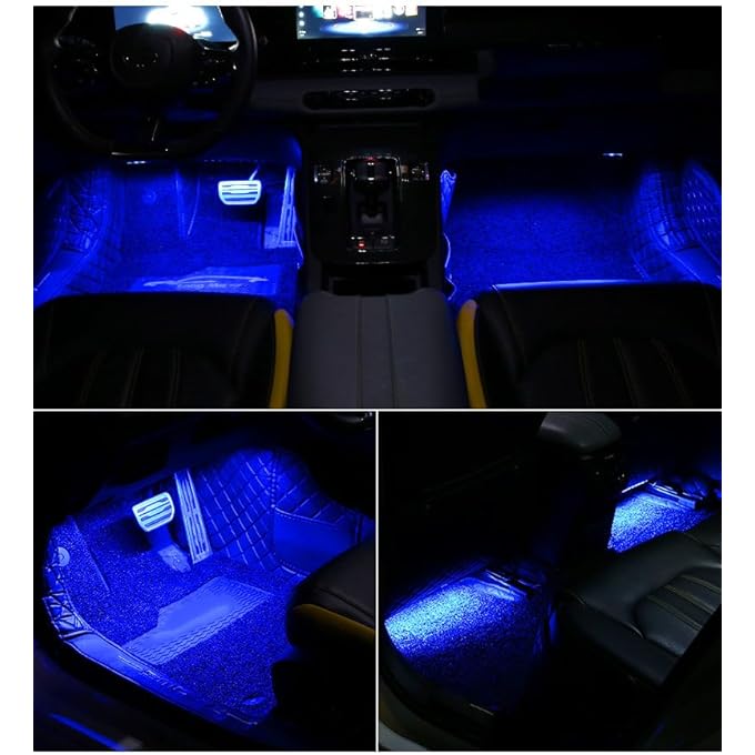 Khazna Car Interior Led Waterproof Led Strip For Car Interior Usb Powered Ambient Footwell Lights Customizable Ice Blue Easy Installation Universal For Cars Atvs Rvs Blue 5V - Image 5