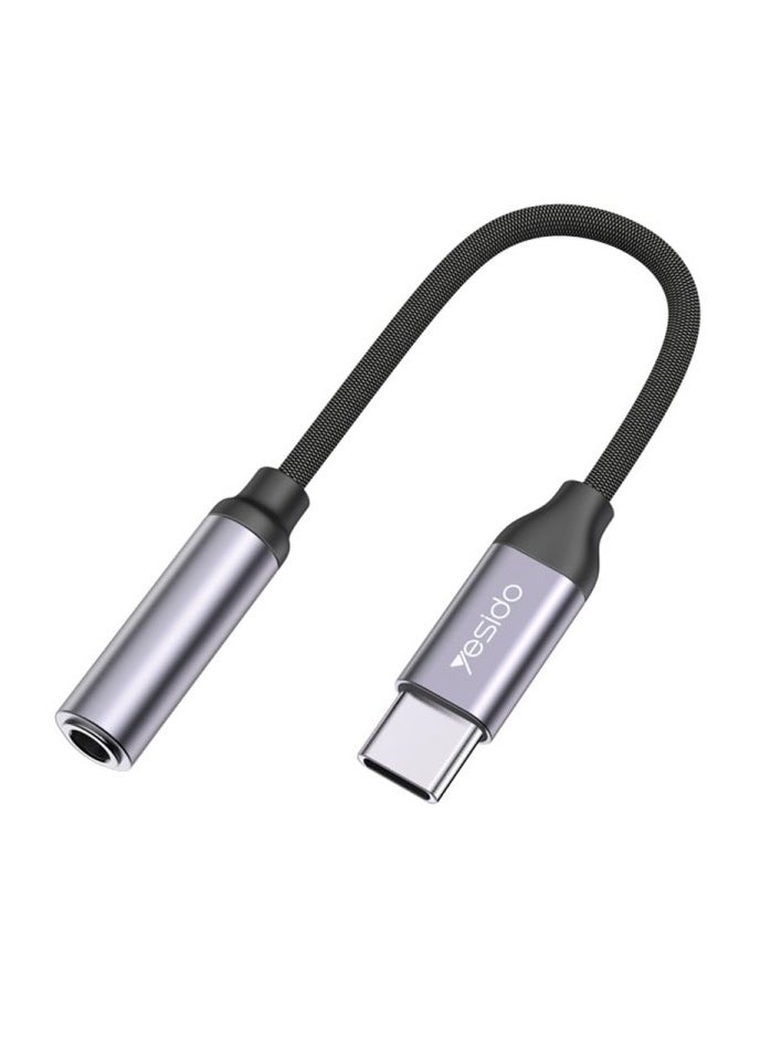 Yesido YESIDO YAU19 Type C to 3.5mm Female Headphone Jack Adapter Black  - Image 2