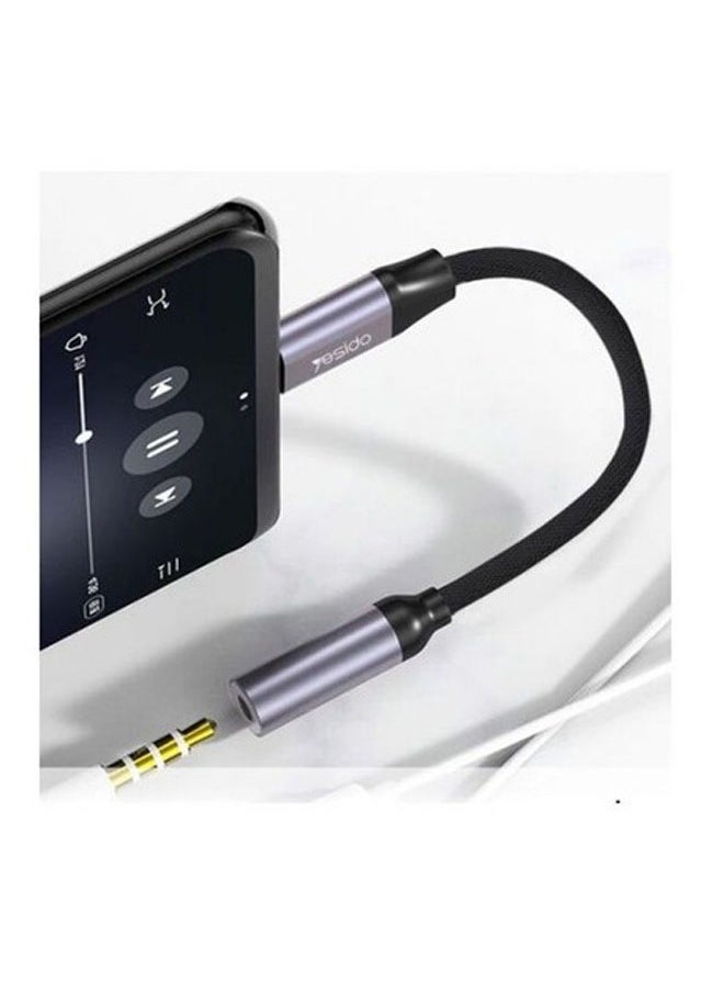 Yesido YESIDO YAU19 Type C to 3.5mm Female Headphone Jack Adapter Black  - Image 5