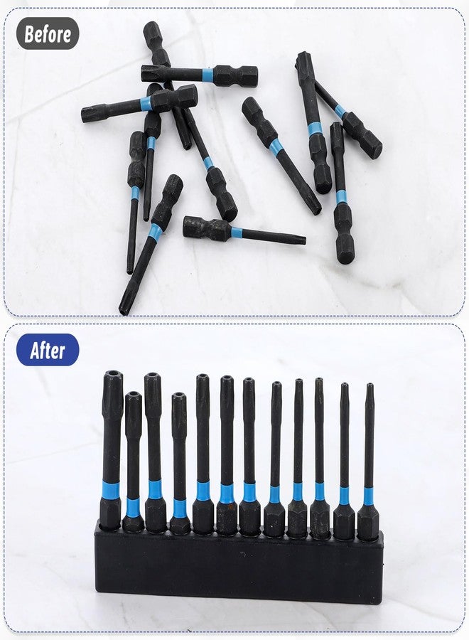 EupHHonycs 10PCS 12 Holes Hex Shank Bit Holder, Plastic Hex Shank Screwdriver Bit Holder, Screwdriver Bit Holder Storage Organizer, Screw Driver Holders Organizers Case for 1/4 Inch Hex Shank - Image 3