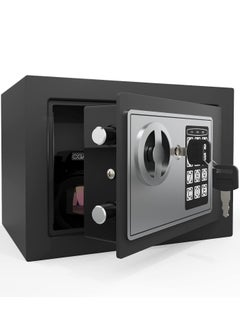 Arabest Security Lock Safe Box, Portable Home Security Box with Digital Keypad and Emergency Keys, Mini Lock Box for Valuables, Jewelry, Money and Documents  - Image 1