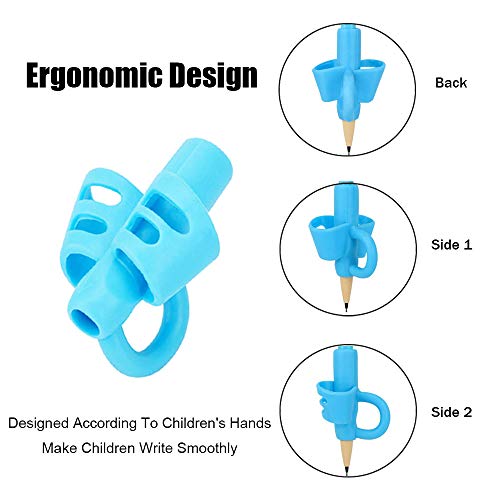 BUSHIBU Pencil Grips for Kids Handwriting, Toddler Pencil Grip, Pen Grips Trainer for Beginners Preschoolers Kindergarten Children(4 PCS) - Image 4