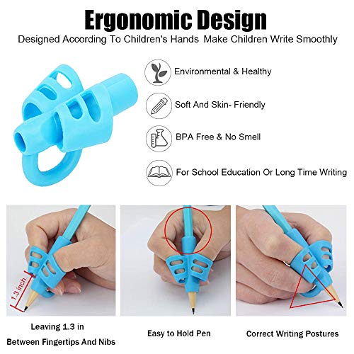 BUSHIBU Pencil Grips for Kids Handwriting, Toddler Pencil Grip, Pen Grips Trainer for Beginners Preschoolers Kindergarten Children(4 PCS) - Image 5