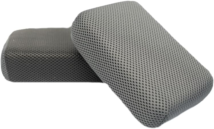 Ragnify Pack of 2 Clay Mitt Auto Detailing Medium Grade Alternative Mitt for Flawless Removal of Surface Bonded Micro Contaminant (Mesh Pattern Grey) - Image 1