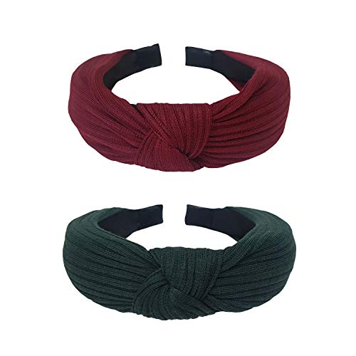 GETACOTA 12 Pack Women's Knot Turban Headbands Boho Head Bands Twisted Criss Cross Head Warps Hair Band Elastic Plain Hair Accessories for Women Girls (mul_319) - Image 4