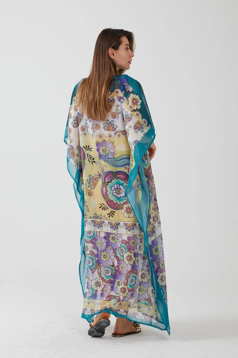 ايس هوم Ethnic Pattern Beach Dress