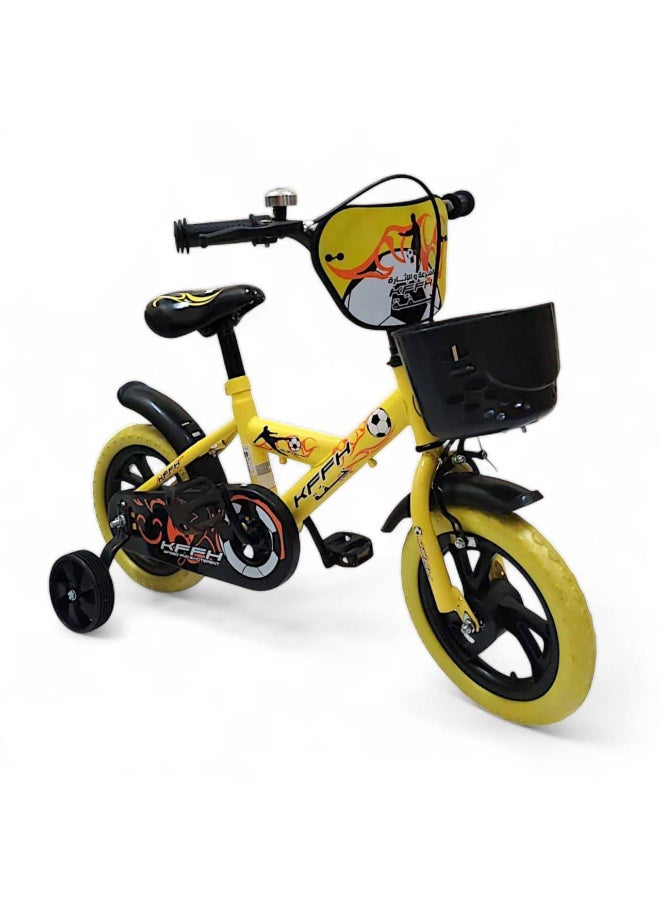 12-inch children's bike with a lightweight frame, training wheels, and a comfortable seat. A durable, stylish, and safe bike for ages 4 to 7 years. - Image 1