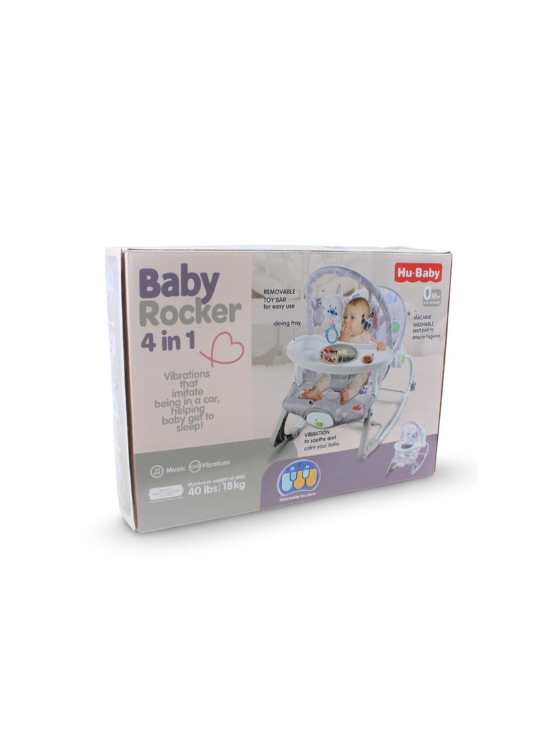 Hu-Baby Baby Rocker 4 in 1 – Green - Image 1