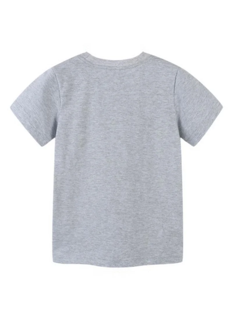 يونيكي Grey Graphic Printed Round Neck T-shirt