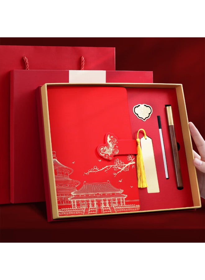 Longe Langjie National Tide Notebook Gift Box Set High-value Notebook Chinese Style Notebook Hand Gift Notebook Stationery Gift Set Corporate Customized Logo - Image 3