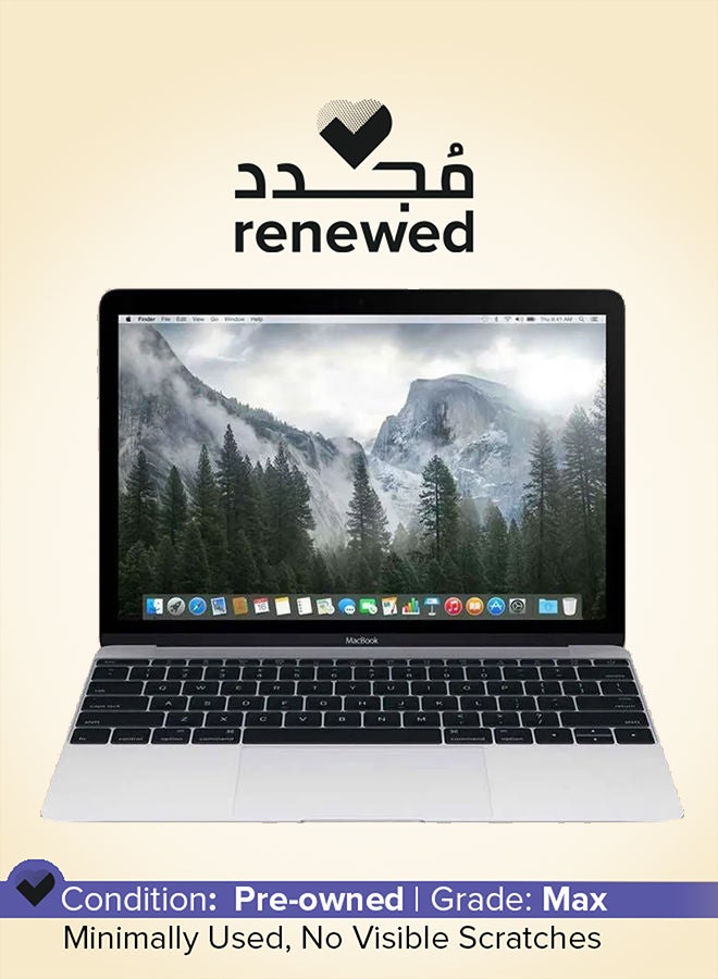 ابل  مجدد - لابتوب ماك بوك A1534 (2015) بشاشة 12 بوصة، معالج إنتل كور M / الجيل السادس / 8 جيجابايت RAM / 500 جيجابايت SSD / ماك أو إس / رمادي فضائي إنجليزي - Image 1