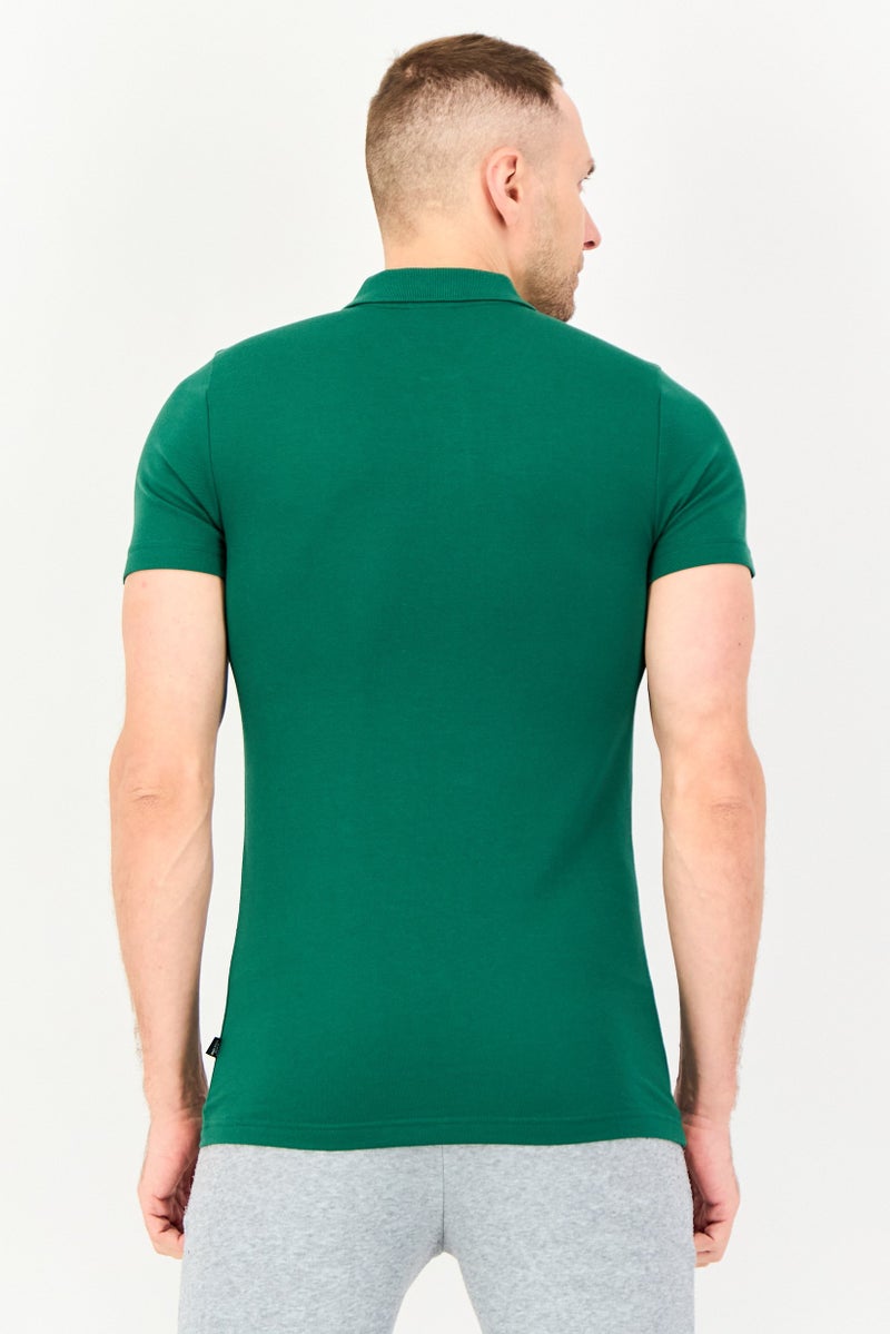 PUMA Men Slim Fit Short Sleeve Training Polo Shirt, Green - Image 2