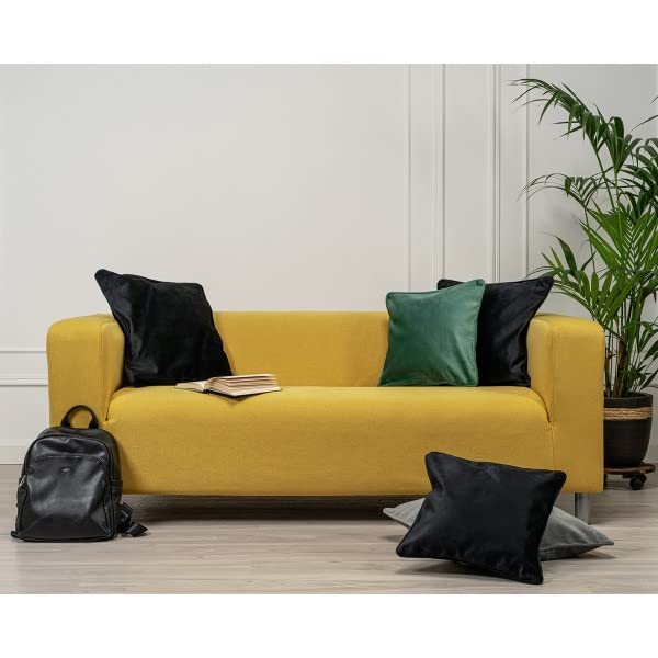 FMCTL FMCTL Klippan Loveseat Cover Replacement for IKEA Klippan Couch Cover Klippan Sofa SlipcoverKlippan CoversMustard 