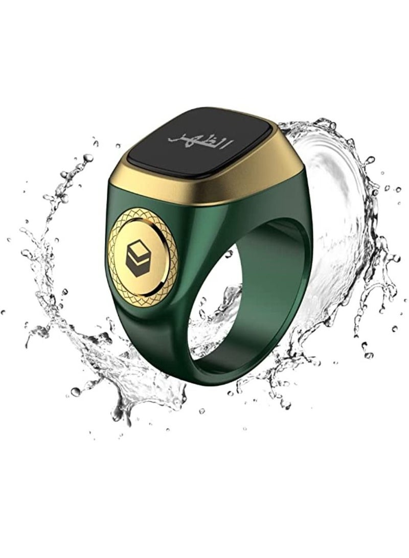 iQIBLA Smart Tasbih Plastic Zikr Lite Ring Green 20MM  - Image 2