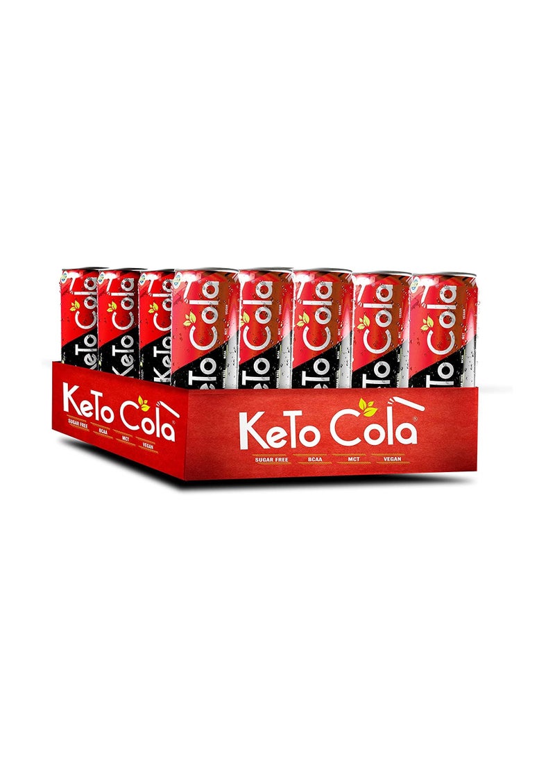 Laperva - Keto Cola Soft Drink Healthy Drink, Zero Calorie Cola with MCT, Caffeine, BCAAs, and Glutamine 24 Pieces - Image 1