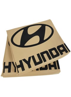 HYUNDAI High Quality Car Seat Cover Universal Car Seat Dust Dirt Protection Cover Extra Protection For Your Seat 2Pcs Set Beige  - Image 3