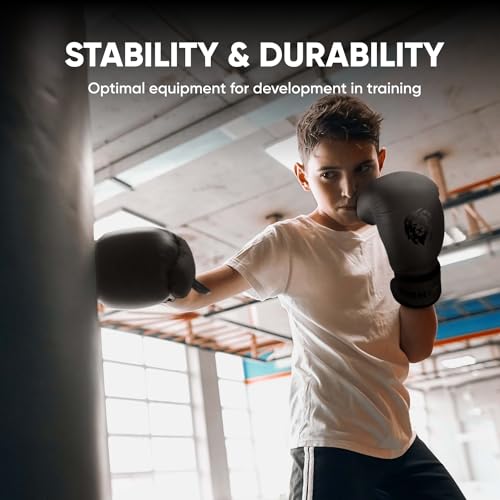 FIGHTR قفازات الملاكمة للأطفال FIGHTR® والمزيد من الاستقرار | الأولاد والبنات الصغار | الملاكمة، MMA، موياي تاي، كيك بوكسينغ وفنون القتال 04 06 أونصة | تشمل حقيبة حمل - Image 4