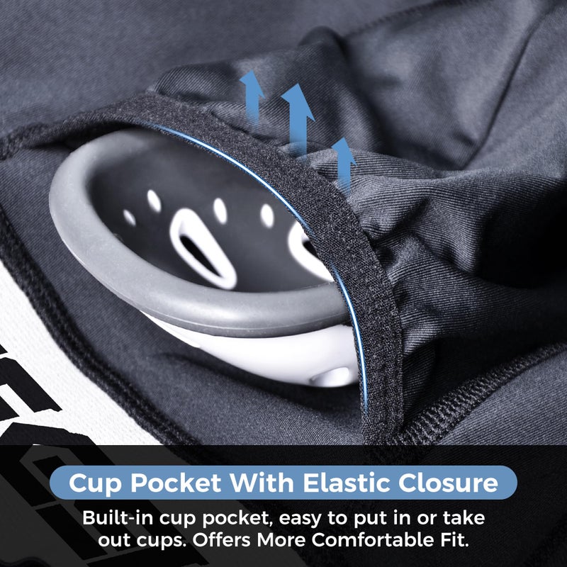 Legendfit Men Football Compression Shorts w/Cup Straps Protective Athletic Sliding Underwear Baseball Lacrosse Cricket - Image 4