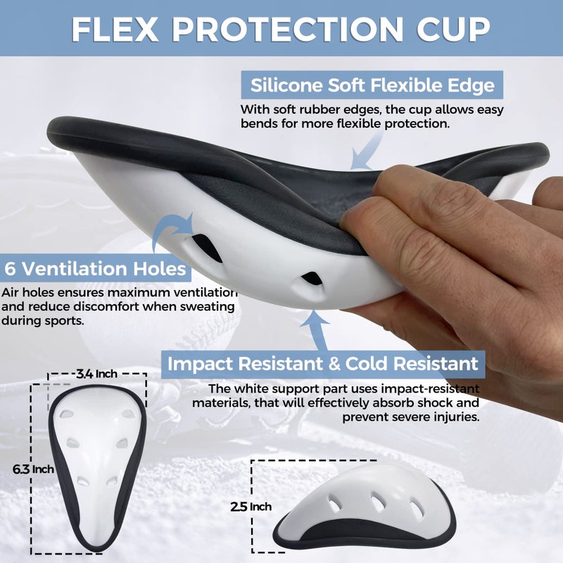 Legendfit Men Football Compression Shorts w/Cup Straps Protective Athletic Sliding Underwear Baseball Lacrosse Cricket - Image 3