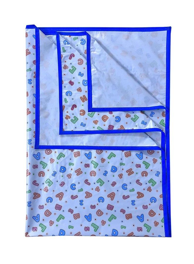 Ecosoft Baby Plastic Sheet;Pvc Sheet For Kids;Rubber Sheet For Babies;Bed Wetting Protector (135 Cm X 185 Cm) (Blue Abc123)  - Image 1