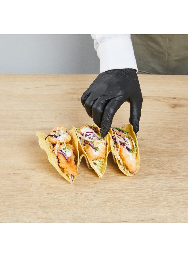 Restaurantware 6.7 Inch x 3.2 Inch Taco Stand, 1 Rectangle Taco Rank - Fits 3 Tacos, Reversible, Silver Stainless Steel Taco Holder, Dishwasher Safe, For Hard Or Soft Shells - Image 5